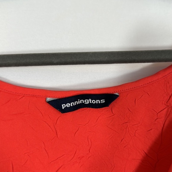 Penningtons Dark Coral Pink Floral Tank Top Blouse - Picture 4 of 10